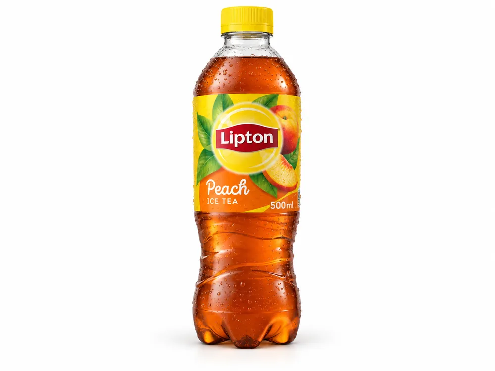 A 500ml bottle of Lipton ice tea